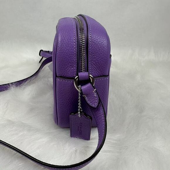 Coach Jamie Crossbody Camera Bag In Leather/Silver/Iris CR110 NWT - Picture 3 of 12